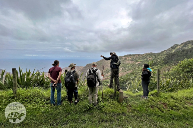 Saint Helena — on a hike to Peak Dale, looking down toward Sandy Bay. Saint Helena — on a hike to Peak Dale, looking down toward Sandy Bay.