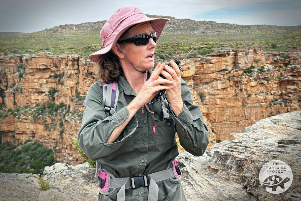 Near Nieuwoudtville, Northern Cape, South Africa &mdash; Bonnie Schumann at the walkie-talkie.