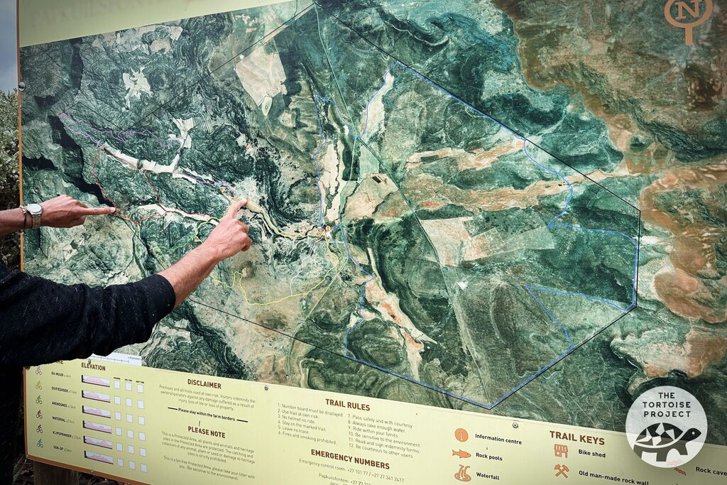 Near Nieuwoudtville, Northern Cape, South Africa &mdash; planning our strategy.