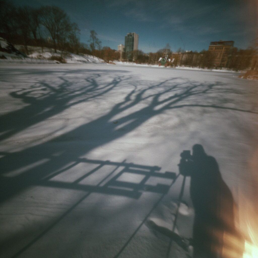 Self Portrait, Central Park, New York. Self Portrait, Central Park, New York.